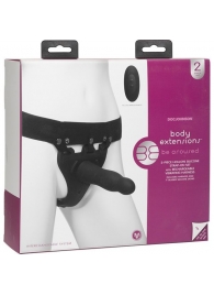 Черный полый вибрострапон Body Extensions BE Aroused - 17,78 см. - Doc Johnson - купить с доставкой в Магнитогорске