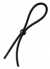 Черное лассо на пенис с одной бусиной - A-toys - в Магнитогорске купить с доставкой