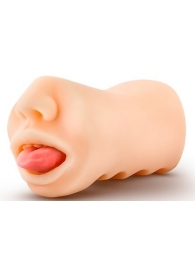 Телесный мастурбатор-ротик с язычком Oral Anne - Blush Novelties - в Магнитогорске купить с доставкой