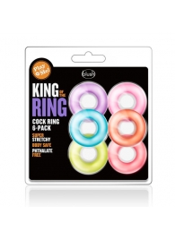 Набор из 6 эрекционных колец King of the Ring - Blush Novelties - в Магнитогорске купить с доставкой