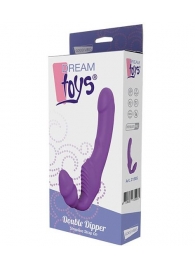 Фиолетовый безремневой вибрострапон DOUBLE DIPPER - Dream Toys - купить с доставкой в Магнитогорске