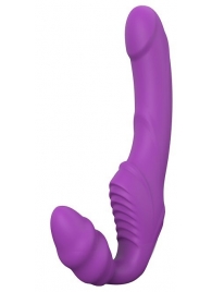 Фиолетовый безремневой вибрострапон DOUBLE DIPPER - Dream Toys - купить с доставкой в Магнитогорске