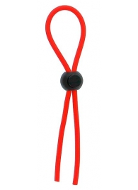 Красное эрекционное лассо с одной бусиной-утяжкой STRETCHY THIN LASSO - Dream Toys - в Магнитогорске купить с доставкой