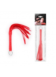Красная плеть с рукоятью в оплетке - 28 см. - Notabu - купить с доставкой в Магнитогорске
