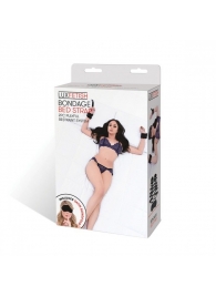 Чёрные манжеты для фиксации на кровати Bondage Bed Strap - Lux Fetish - купить с доставкой в Магнитогорске