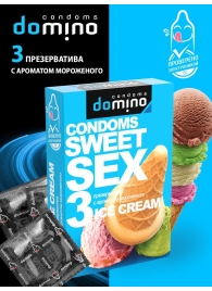 Презервативы для орального секса DOMINO Sweet Sex с ароматом мороженого - 3 шт. - Domino - купить с доставкой в Магнитогорске