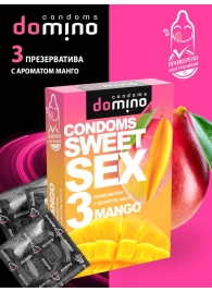 Презервативы для орального секса DOMINO Sweet Sex с ароматом манго - 3 шт. - Domino - купить с доставкой в Магнитогорске