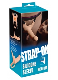 Силиконовый полый страпон на ремнях Silicone Strap-on - 16 см. - Orion - купить с доставкой в Магнитогорске
