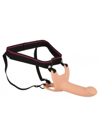 Силиконовый полый страпон на ремнях Silicone Strap-on - 16 см. - Orion - купить с доставкой в Магнитогорске