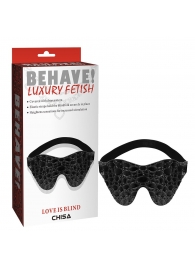 Черная маска на глаза Behave - Chisa - купить с доставкой в Магнитогорске