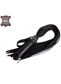 Черная плеть  Ковбой  с ручкой-фаллосом - 55 см. - Sitabella - купить с доставкой в Магнитогорске