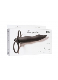 Черная вибронасадка для двойного проникновения Flirtini - 15,9 см. - Lola Games - купить с доставкой в Магнитогорске