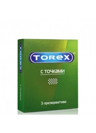 Текстурированные презервативы Torex  С точками  - 3 шт. - Torex - купить с доставкой в Магнитогорске