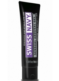 Возбуждающий гель-лубрикант на водной основе Sensual Arousal Lubricant - 10 мл. - Swiss navy - купить с доставкой в Магнитогорске
