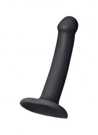Черный фаллос на присоске Silicone Bendable Dildo S - 17 см. - Strap-on-me - купить с доставкой в Магнитогорске