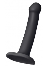 Черный фаллос на присоске Silicone Bendable Dildo S - 17 см. - Strap-on-me - купить с доставкой в Магнитогорске