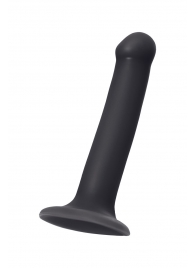 Черный фаллос на присоске Silicone Bendable Dildo M - 18 см. - Strap-on-me - купить с доставкой в Магнитогорске
