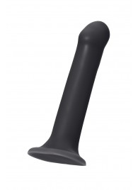 Черный фаллос на присоске Silicone Bendable Dildo L - 19 см. - Strap-on-me - купить с доставкой в Магнитогорске