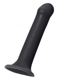 Черный фаллос на присоске Silicone Bendable Dildo XL - 20 см. - Strap-on-me - купить с доставкой в Магнитогорске