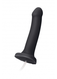 Черный фаллос с имитацией эякуляции Silicon Cum Dildo L - 19,6 см. - Strap-on-me - купить с доставкой в Магнитогорске