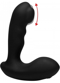 Черный стимулятор простаты Alpha-Pro 7X P-Milker Silicone Prostate Stimulator with Milking Bead - XR Brands - в Магнитогорске купить с доставкой