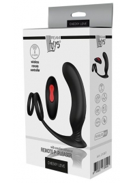 Черный массажер простаты REMOTE P-PLEASER - Dream Toys - в Магнитогорске купить с доставкой