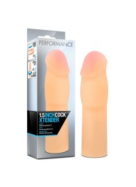 Телесная насадка-удлинитель на пенис PERFORMANCE 1.5INCH COCK XTENDER - 16 см. - Blush Novelties - в Магнитогорске купить с доставкой