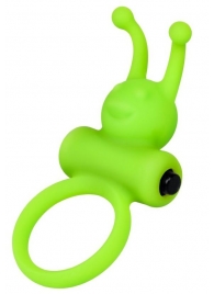 Зеленое эрекционное виброкольцо на пенис Cock Ring - A-toys - в Магнитогорске купить с доставкой