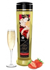 Массажное масло с ароматом клубники и шампанского Romance - 240 мл. - Shunga - купить с доставкой в Магнитогорске