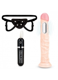 Регулируемые трусики с вибрирующей насадкой - 21 см. - Lux Fetish - купить с доставкой в Магнитогорске