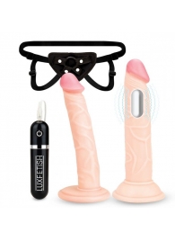 Регулируемые трусики с 2 насадками - 16 и 15 см. - Lux Fetish - купить с доставкой в Магнитогорске