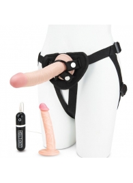 Регулируемые трусики с 2 насадками - 16 и 15 см. - Lux Fetish - купить с доставкой в Магнитогорске