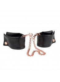Черные мягкие наручники Entice French Cuffs с цепью - California Exotic Novelties - купить с доставкой в Магнитогорске