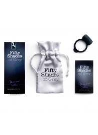 Темно-серое эрекционное кольцо Vibrating Love Ring с вибрацией - Fifty Shades of Grey - в Магнитогорске купить с доставкой