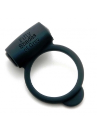 Темно-серое эрекционное кольцо Vibrating Love Ring с вибрацией - Fifty Shades of Grey - в Магнитогорске купить с доставкой