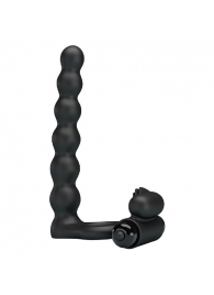 Черная насадка для двойной стимуляции Hercules Penis Sheath III - 15,3 см. - Baile - купить с доставкой в Магнитогорске