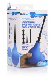 Анальный душ с 3 насадками Premium One-way Valve Anal Douche Set - XR Brands - купить с доставкой в Магнитогорске