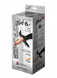 Пояс-трусики с насадкой Glamour - 17 см. - LOVETOY (А-Полимер) - купить с доставкой в Магнитогорске