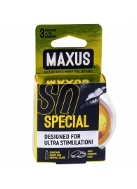 Презервативы с точками и рёбрами в пластиковом кейсе MAXUS Special - 3 шт. - Maxus - купить с доставкой в Магнитогорске