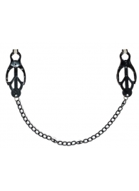 Зажимы на соски Darkside с цепочкой - Lola Games - купить с доставкой в Магнитогорске