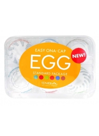 Набор из 6 мастурбаторов Tenga EGG Easy Beat с различным рельефом - Tenga - в Магнитогорске купить с доставкой