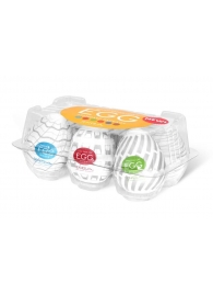 Набор из 6 мастурбаторов Tenga EGG Easy Beat с различным рельефом - Tenga - в Магнитогорске купить с доставкой