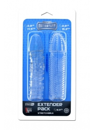 Комплект из 2 прозрачных насадок на пенис PENIS EXTENDER PACK - Dream Toys - в Магнитогорске купить с доставкой