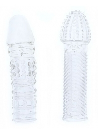 Комплект из 2 прозрачных насадок на пенис PENIS EXTENDER PACK - Dream Toys - в Магнитогорске купить с доставкой