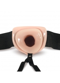 Телесный полый страпон Dr. Skin 6 Inch Hollow Strap On - 15,2 см. - Blush Novelties - купить с доставкой в Магнитогорске