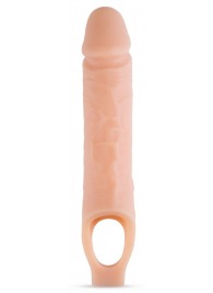 Телесный реалистичный фаллоудлинитель 10 Inch Silicone Cock Sheath Penis Extender - 25,4 см. - Blush Novelties - в Магнитогорске купить с доставкой