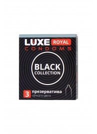 Черные презервативы LUXE Royal Black Collection - 3 шт. - Luxe - купить с доставкой в Магнитогорске