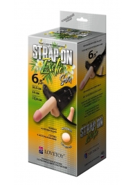 Пояс-трусики с 2 насадками Exotic-Sara - 16,5 см. - LOVETOY (А-Полимер) - купить с доставкой в Магнитогорске