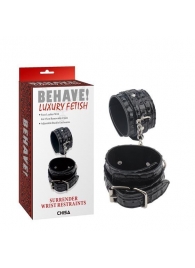 Черные наручники Surrender Wrist Restraints - Chisa - купить с доставкой в Магнитогорске