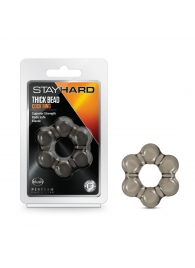 Дымчатое эрекционное кольцо Stay Hard Thick Bead Cock Ring - Blush Novelties - в Магнитогорске купить с доставкой
